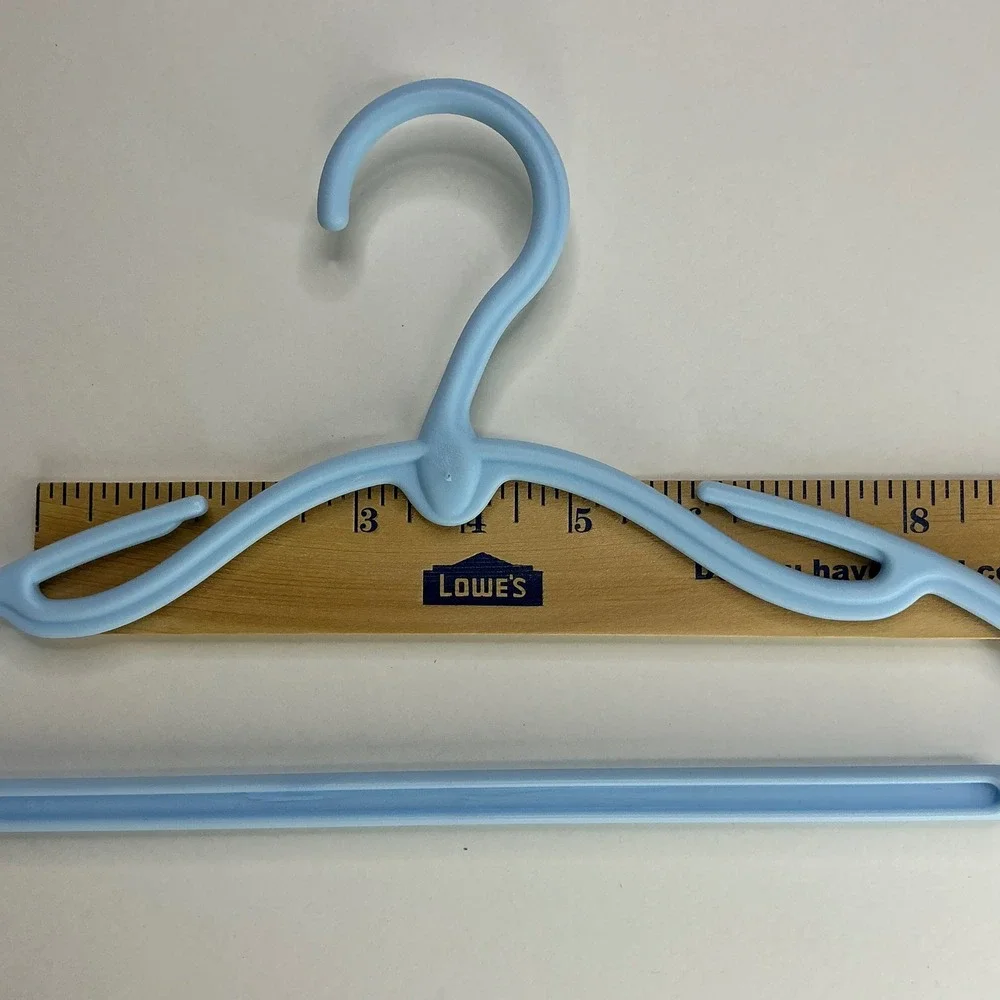 Blue Plastic Baby Hangers Kids 48 Pack Notched Slim Design 11.5 Inch